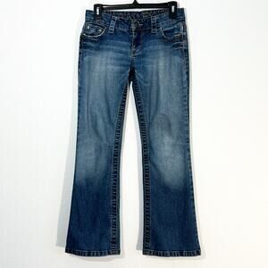 Vintage Delias Jeans Womens 3/4P Y2K 2000s Stretch Indie Low Rise Flare Western